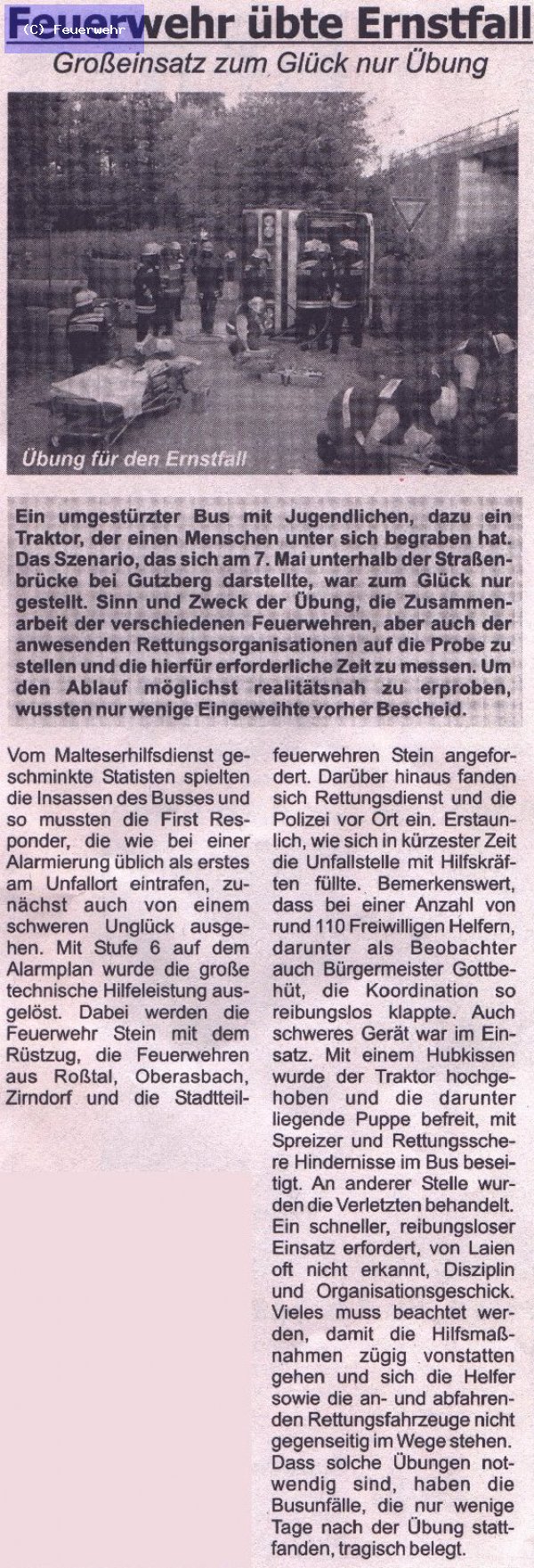 Einsatzübung Einsatzübung